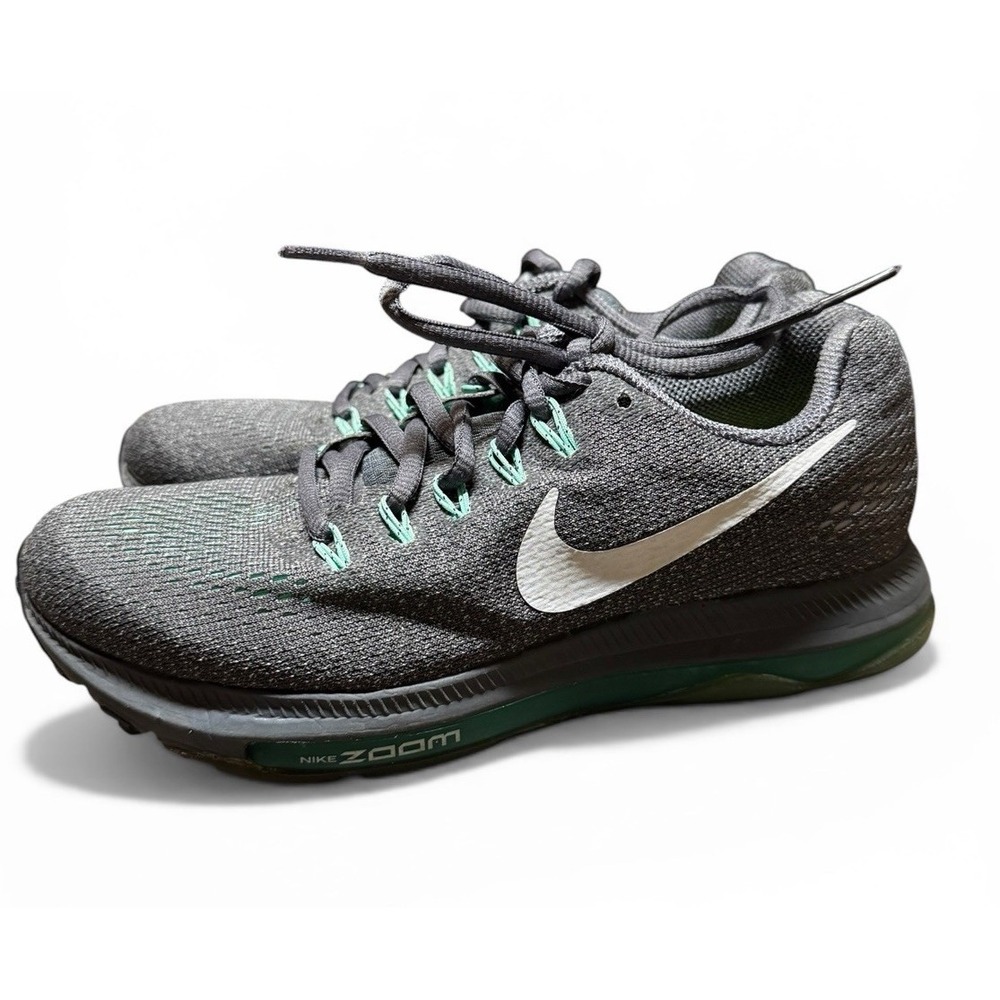 Nike Zoom Pegasus 34 Womens 6 Gray Green Running Shoes 878671-003‎